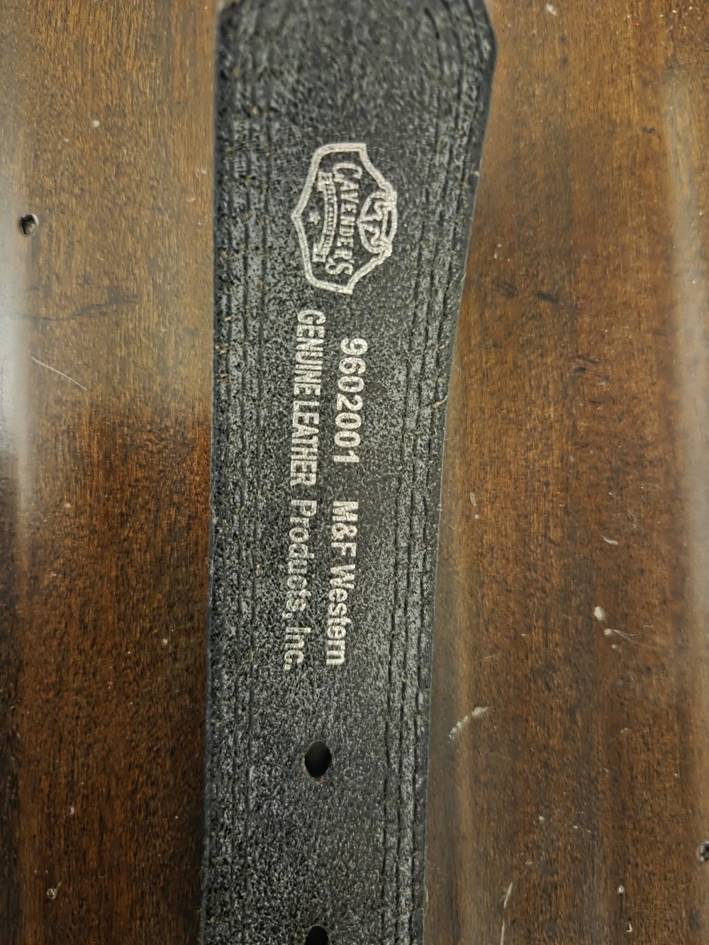 Cavender's Kids' Oval Bullrider Logo Buckle Western Belt